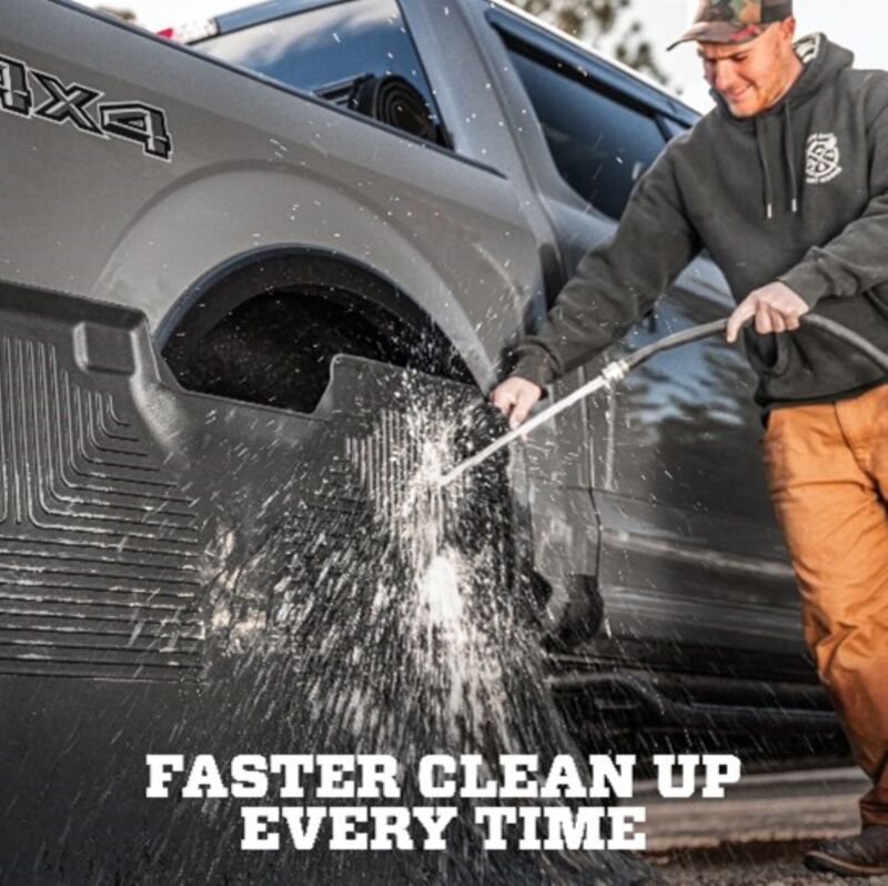 Toyota Tacoma Floor Mats - Rear - Husky Liners - WeatherBeater - Black - `24-`27